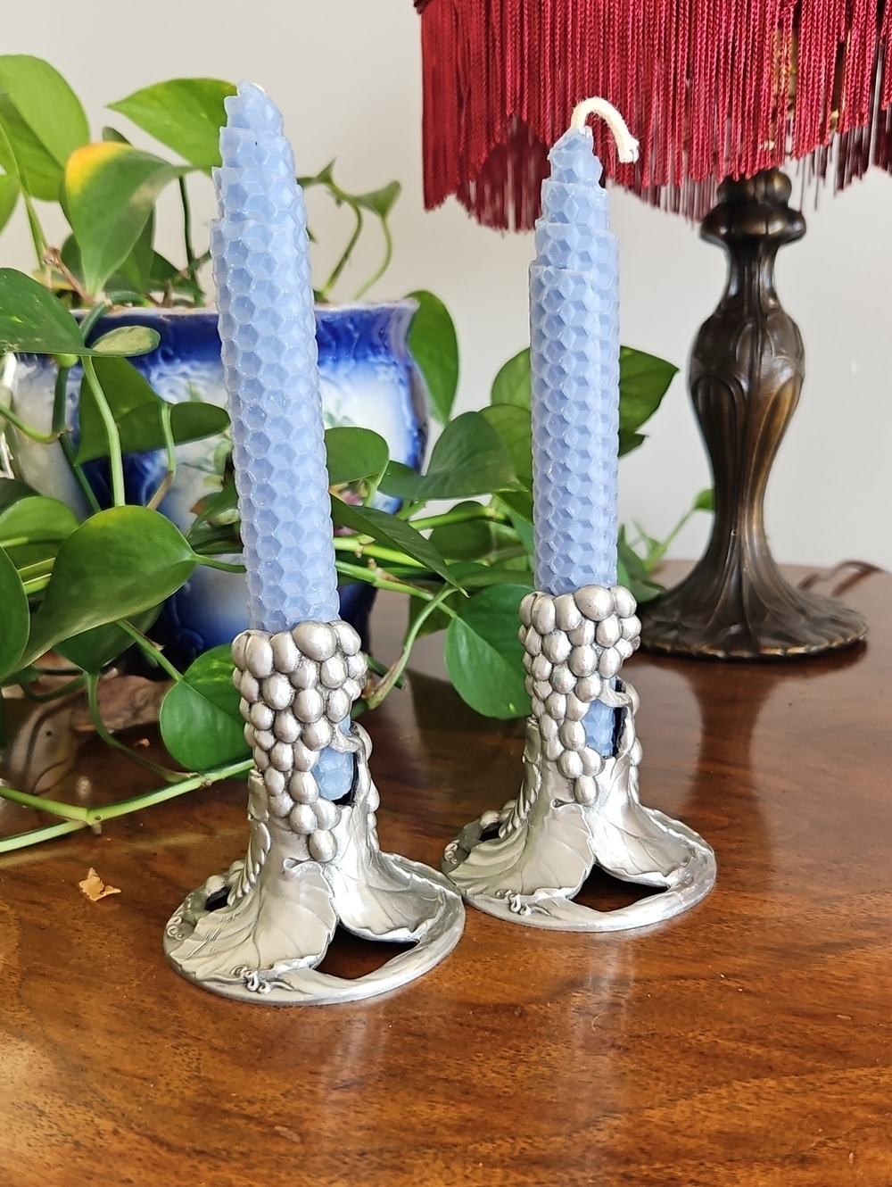 Vintage Candlestick Holders - Seagull Pewter